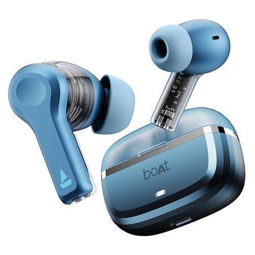 boAt Nirvana Space Truly Wireless in-Ear Earbuds w/ 360º Spatial Audio, ANC (~32dB),100HRS Playback,4 Mics w/AI-ENx™,in-Ear Detection,DLC Drivers, Multipoint Connectivity Ear Buds TWS (Cosmic Black) - Nalanda Enterprises
