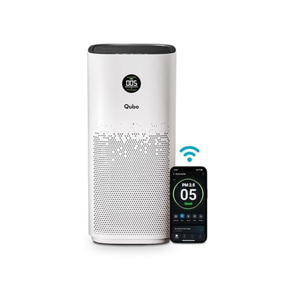Qubo Smart Air Purifier Q500 for Home by Hero Group | 500 Sqft | 99.99% Allergen Removal |4-Layer True HEPA H13 Filter | 9000 Hrs Filter Life | App & Voice Control | Quiet Night Mode | BLDC Motor|B0CMH9TSVC