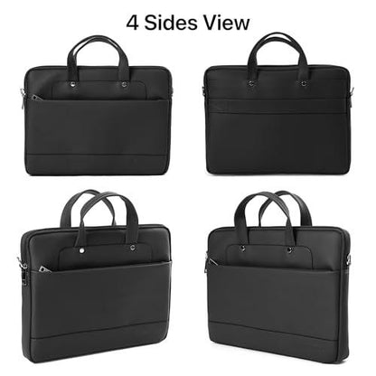 Vaku Luxos® FABINO 13.3"/14" Inch Laptop Bag Leather Collection Messenger Organizer Shoulder Sling Office Bag for Men & Women With Adjustable Strap for Laptop and MacBook - Nalanda Enterprises