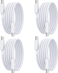 DR VAKU® 1 Meter Nylon Braided Type C to Type C Cable for iPhone 15/15 Plus/15 Pro/15 Pro Max, Samsung Galaxy S24/S23/S22/S21 FE, Macbook, Laptop & Other Android Devices (Pack of 4)
