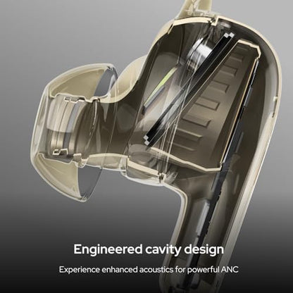 Noise Master Buds 2 with Sound by Bose (2026),51dB Adaptive ANC, Hi-Res LHDC Audio,360° Spatial Audio with Head Tracking, 6-mic ENC, Dual Pairing, Fast Charge & BT v6.1 (Aurum)|B0G2CD21GR