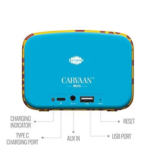 Carvaan Saregama Mini Kids - Pre-Loaded with Stories, Rhymes, Learnings, Mantras with Bluetooth/USB/Aux in-Out - Nalanda Enterprises