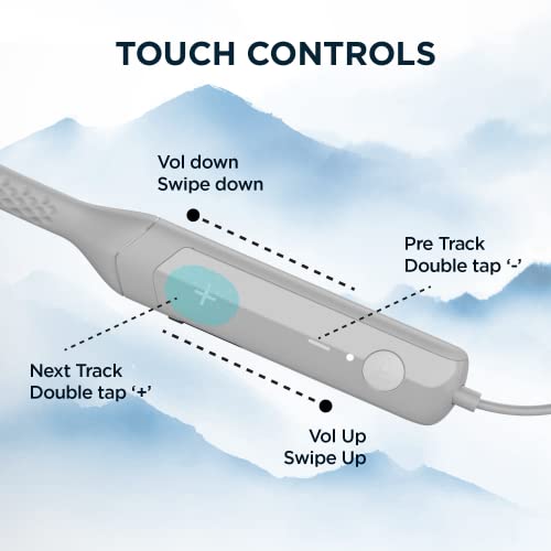 boAt Rockerz Apex Bluetooth Wireless in Ear Earphones with Spatial Bionic Sound Powered by Dirac Virtuo™, Touch Sensors, Beast™ Mode, ENx™ Tech,30H Playtime,ASAP™ Charge(Classic Grey)|B0BSWM33LV