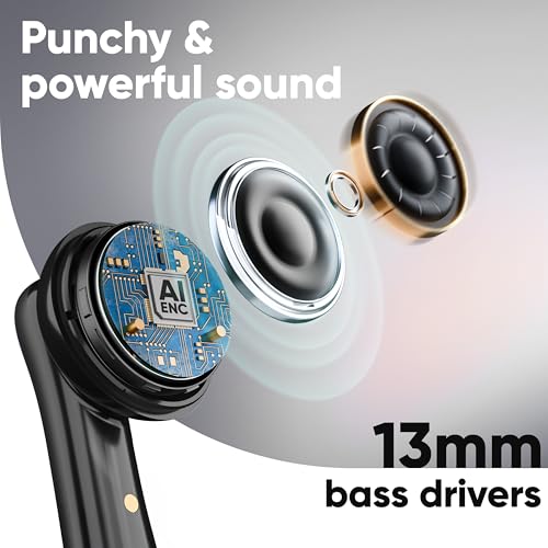 Mivi DuoPods Marathon Earbuds Wireless | Fast Charge | 70H Playtime | BT v5.3 | 13mm Drivers | Noise Cancellation | IPX4.0 TWS|B0FTFMNYBV
