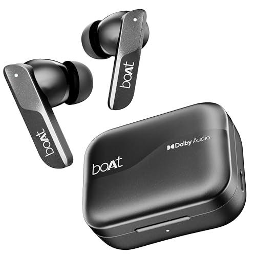 boAt Airdopes 800 True Wireless in Ear Ear Buds w/Dolby Audio, Adaptive EQ by Mimi, 40 Hours Playback, 4 Mics w/AI-ENx™, in-Ear Detection & Hearables App Support - Nalanda Enterprises
