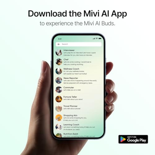 Mivi AI Buds [Breakthrough Launch], Hi-Res Audio, LDAC, Quad Mic ANC, 3D Soundstage, Conversational AI, 40 Hours of Playtime, Spatial Audio, BT v5.4, Android Only Made in India|B0FPCJMP3Y