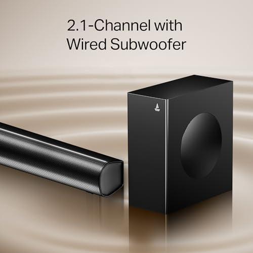 Boat 2025 Launch Aavante Prime 5.1 7050D, Dolby Audio, 700W Signature Sound, 5.1CH with Wireless Subwoofer & Wireless Satellites, Bluetooth Sound bar, Home Theatre Soundbar Speaker (Premium Black)|B0FLYD83H7
