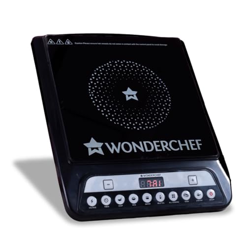 Wonderchef Power 1400W Induction Cooktop with 11 Preset Functions, Push Touch Control Button Induction Cooktop, 2 Years Warranty - Nalanda Enterprises