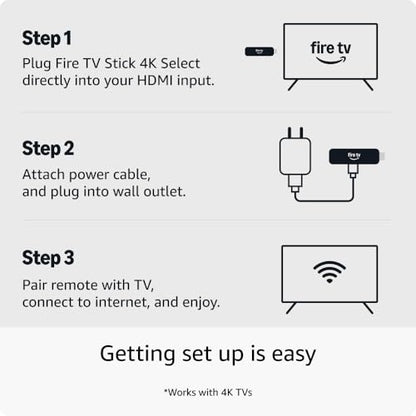 Amazon Fire TV Stick 4K Select (newest model), start streaming in 4K, Alexa voice search, stream lakhs of movies & episodes, free and live TV|B0CN3ZGJ6H