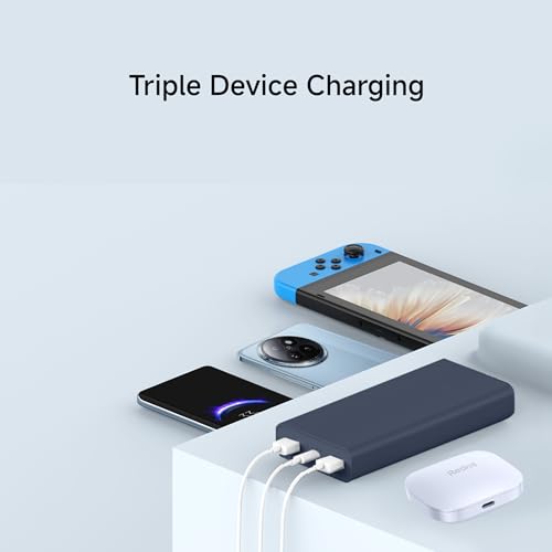Xiaomi Power Bank 4i 20000mAh 33W Super Fast Charging PD |Smart 12 Layer Protection|Type C Input & Output|Triple Output Ports|Supports Android,Apple, Tablets, Earbuds,Watch(MI Powerbank),Blue|B0DCNZGW36