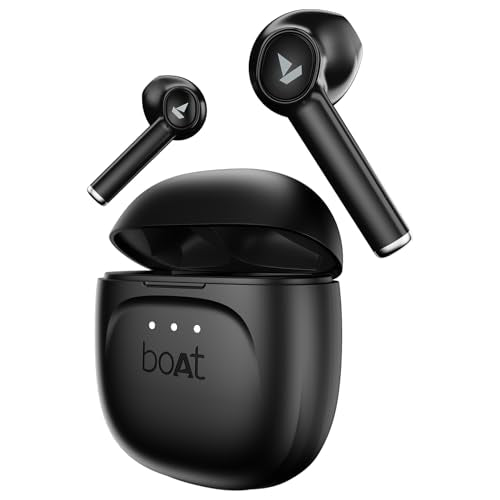 Boat Airdopes 138 Gen 2, 13mm Drivers, 70H Battery, ENx Tech, Beast Mode 45 ms Low Latency, ASAP Charge, Bluetooth Earbuds, TWS Ear Buds Wireless Earphones with mic (Carbon Black) - Nalanda Enterprises
