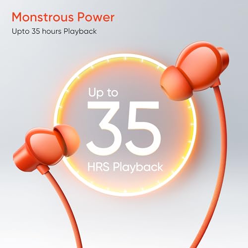 realme Buds Wireless 5 Lite in Ear Bluetooth Neckband with 12.4 mm Dynamic Bass Boost Driver,Upto 35 Hours Playback,45ms Low Latency,IP55 Dust & Water Resistant, Bluetooth V5.4 (Void Black)|B0FC1SFX45
