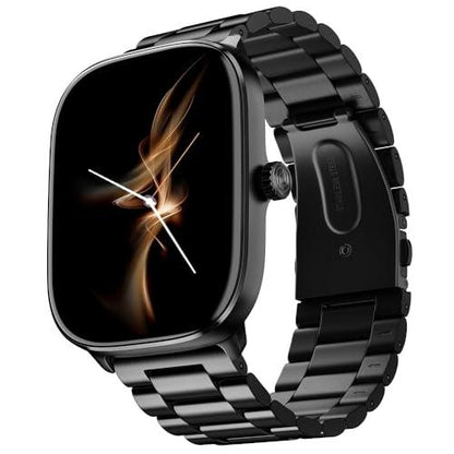 Noise New Macro Smart Watch with 2.0” HD Display,Metallic Finish BT Calling, Functional Crown, 7 Days Battery Life, Sleep Tracking, 200+ Watch Faces (Elite Black) - Nalanda Enterprises