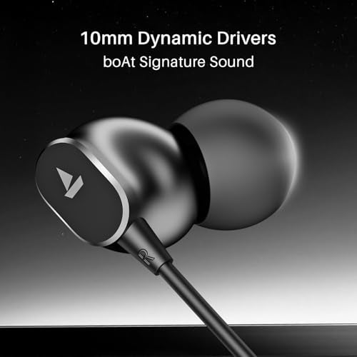 Boat Bassheads 90C Earphone (Black)|B0FV8MDK27