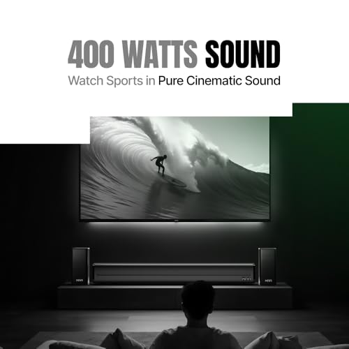 Mivi Fort Hip-Hop 4000 400 Watts Cinematic Home Theatre [Latest Launch], 5.1 Channel, Multiple EQ & Input Modes, BT v5.3, Remote Accessibility, Made in India Sound bar|B0F3J35TVD