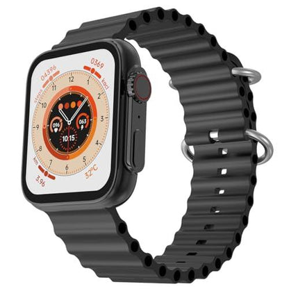 Fire-Boltt Supernova- 45.2mm AMOLED Display, 500 NITS Brightness, 368 * 448 px Resolution, Bluetooth Calling, 123 Sports Modes, Voice Assistant, Inbuilt Games (Black) - Nalanda Enterprises