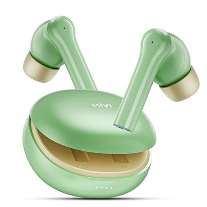 Mivi DuoPods i2 True Wireless Earbuds - 45H+ Playtime, HD Calls, Fast Charging, 13mm Bass Drivers, IPX4 Sweatproof, v5.3 Bluetooth in Ear Ear Buds Wireless, Made in India|B0CRTRNR2L