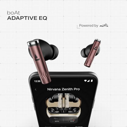 boAt Nirvana Zenith Pro(2025),50dB Hybrid Adaptive ANC,Spatial Audio, Hi-Res Audio LDAC,6Mics AI-ENx,80 Hrs Battery,Bluetooth,TWS Ear Buds Wireless Earphones with mic,NoiseCancellation(Platinum Gold)|B0DXPL5XHF