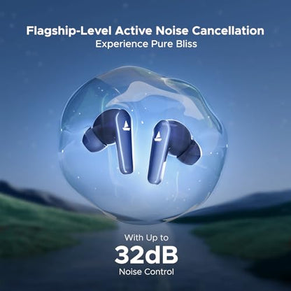 boAt Airdopes 131 Elite ANC, 32dB Active Noise Cancellation, 60HRS Battery, Ambient Mode, 4Mics ENx, Fast Charge, IPX5, v5.3 Bluetooth Earbuds, TWS Ear Buds Wireless Earphones with mic (Active Black)|B0DVZDYJQ1