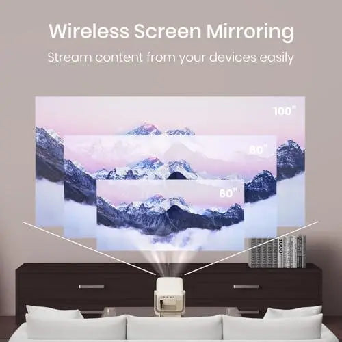 Portronics Beem 480 Smart LED Projector with 1080p Full HD Resolution, 5100 Lumens, Built in OTT Apps(White) - Nalanda Enterprises