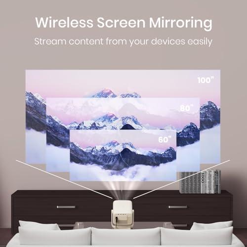 Portronics Beem 480 Smart LED Projector with 1080p Full HD Resolution, 5100 Lumens, Built in OTT Apps(White) - Nalanda Enterprises