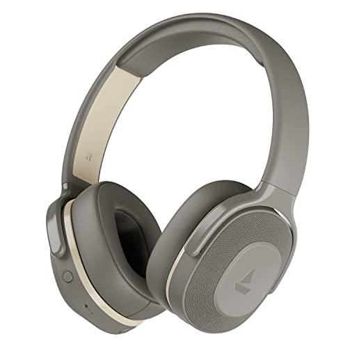 boAt Rockerz 425 Bluetooth Wireless Over Ear Headphones with Mic Signature Sound, Beast Mode for Gaming, Enx Tech, ASAP Charge, 25H Playtime, Bluetooth V5.2 (Active Black) - Nalanda Enterprises