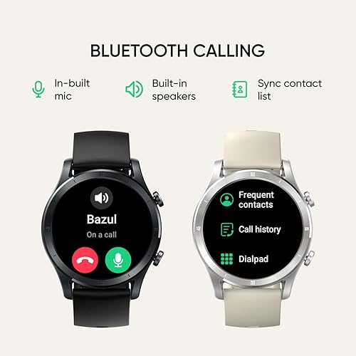 realme Smart Watch R100 (Black) | 1.32" HD Color Display | Bluetooth Calling & Sync Contacts | 100+ Watch Faces & Activity Tracking | Long Battery Life | Sleep & SpO2 Tracking | Slim Design | GPS|B0FS825XD9