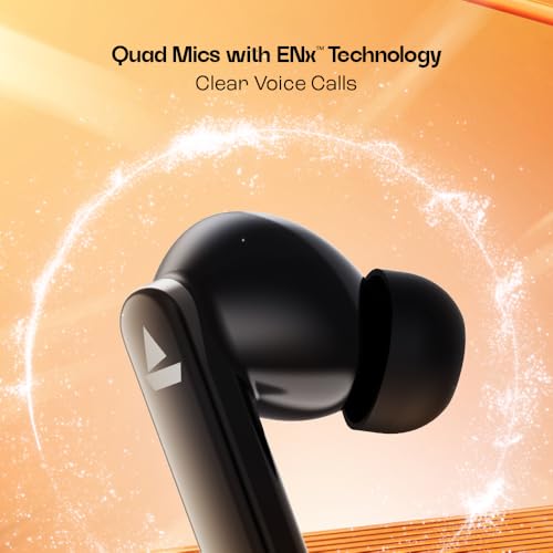 boAt Airdopes 301 TWS in Ear Earbuds, 75hrs Playtime, Quad Mics with ENx, ASAP Charge, IWP Tech, Beast Mode (50ms Low Latency), 10mm Drivers, Bluetooth v5.3 & IPX5 Resistance(Midnight Shadow) - Nalanda Enterprises