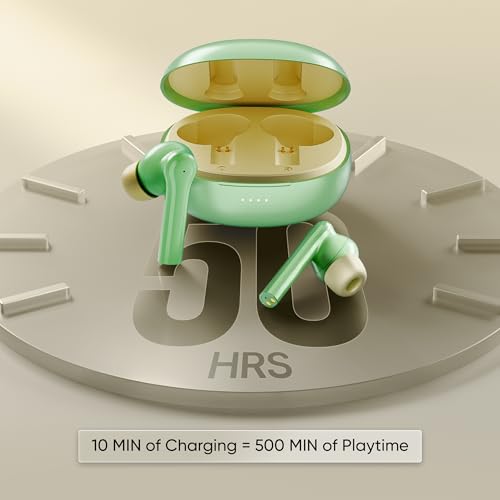 Mivi DuoPods C2 TWS [New Launch], 50 Hrs Playtime, HD Call Clarity with AI-ENC, 13mm Bass Drivers, Low Latency, BT v5.3, Type C Charging, Made in India Earbuds|B0F2FRNSC3