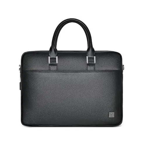 WIWU Waterproof Fingerprint Lock Leather Briefcase, Black - Nalanda Enterprises