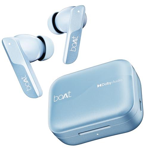 boAt Airdopes 800 True Wireless in Ear Ear Buds w/Dolby Audio, Adaptive EQ by Mimi, 40 Hours Playback, 4 Mics w/AI-ENx™, in-Ear Detection & Hearables App Support - Nalanda Enterprises
