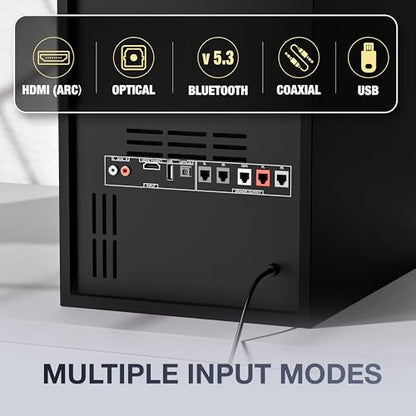 Mivi Nex 900 Dolby Audio Soundbar (New Launch)| 900W Signature Sound | 5.2 Channel Home Theatre System with Dual Subwoofers and Satellites | Nex Surround Sphere Tech | Bluetooth v5.3|B0G3B2V7TB