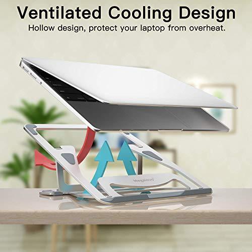 WIWU S100 Aluminum Laptop Stand, Ergonomic Detachable Computer Stand, Riser Holder Notebook Stand 10-16"" Laptops, Silver | 5 Heights of Adjustment Level - Nalanda Enterprises