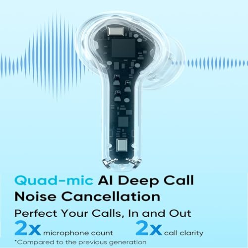realme Earbuds T110 with Ai Enc for Calls, Upto 38 Hours of Playback and Fast Charging Bluetooth in Ear Headset (Punk Black, True Wireless)|B0D212YMD7