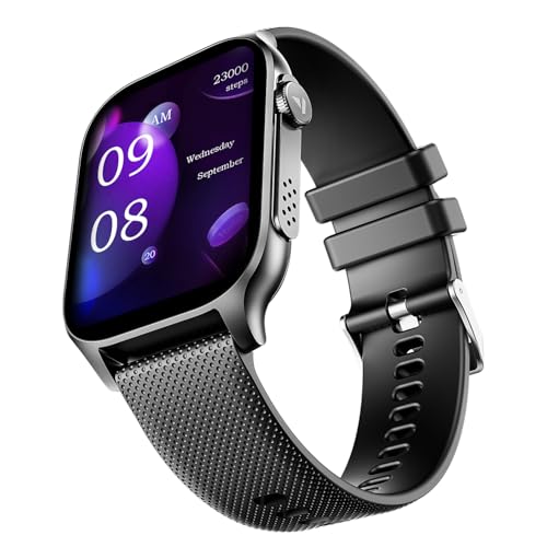 boAt New Launch Ultima Ember Smartwatch w/ 1.96” (4.97 cm) AMOLED Display, Functional Crown, 100+ Sports Modes, BT Calling, Camera & Music Control, IP68 Resistance, Custom Watch Faces (Bold Black) - Nalanda Enterprises