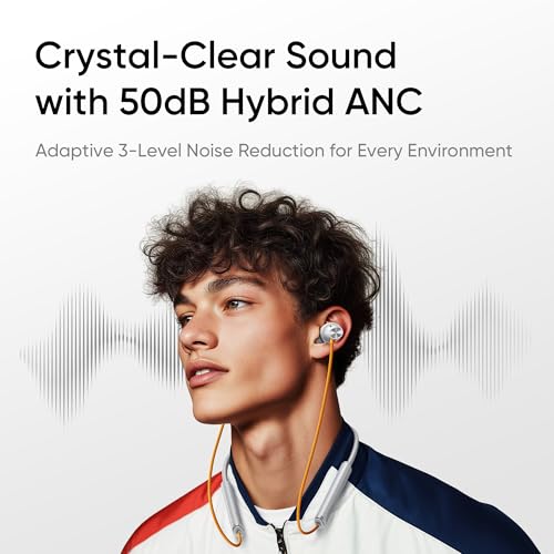 realme Buds Wireless 5 ANC in Ear Bluetooth Headphones,50dB ANC, 13.6mm Dynamic Bass Driver,360° Spatial Audio,45ms Low Latency,Upto 38hrs Playback,IP55 Rating,Dual Device Connection (Midnight Black)|B0DNPWJLQC