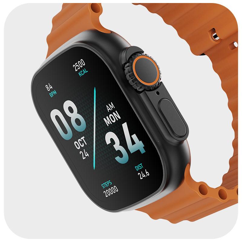 boAt Wave Glory | Smartwatch with 1.96"(4.97 cms) HD Display, BT Calling, 100+ Sports Modes, Premium Metal Body - Nalanda Enterprises