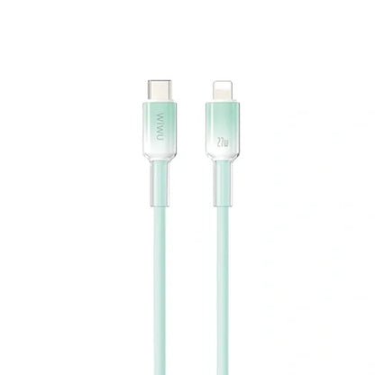 WiWU C062 Neolink USB-C to Lightning Silicone Cable, 1M Green