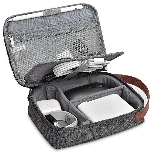 WIWU Electronics Organizer, Waterproof Travel Cable Organizer Bag, Large Capacity Organizer for Apple Pencil, Hard Drives, Phone, USB, By BEING ONE (Black) - Nalanda Enterprises