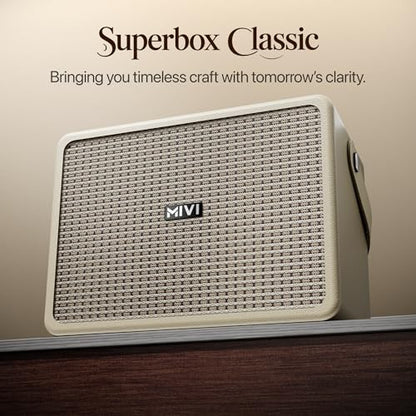 Mivi SuperBox Classic 120W Portable Bluetooth Speaker [New Launch] | Premium Sound with Built-in Subwoofer, Bass & Treble Control Knobs, AUX & USB Support | Made in India|B0FB44F3NZ