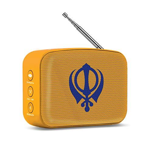 Saregama Carvaan Mini 2.0 Gurbani- Music Player with Bluetooth/FM/AM/AUX (Saffron Orange) - Nalanda Enterprises