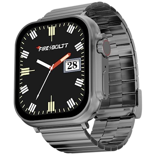 Fire-Boltt Gladiator + 1.96 AMOLED Display Luxury Smartwatch, Rotating Crown, 115+ Sports Modes & Bluetooth Calling, AI Voice Assistant, Gaming - Nalanda Enterprises