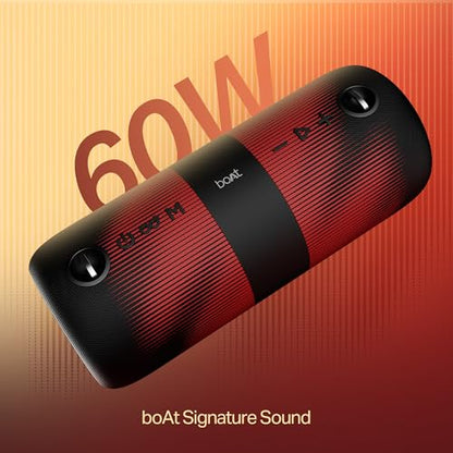 Boat 2025 Launch Stone 1200 Pro, 60W Boat Signature Sound, 76.2mm Drivers, TWS,7.5H Battery, Built-in Mic, Carry Strap,IPX6, Bluetooth Speaker, Wireless Speaker, Portable Speaker (Twilight Black)|B0FLYDHYY4