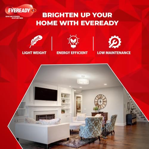 Eveready 18W LED Bulb | 1800 Lumen | 4KV Surge Protection | Long Life & Low Maintenance | BIS Certified | 1 Year Warranty | 100 Lumens Per Watt | Cool Day Light (6500K) | B22 | Pack of 2|B0759SHFNT