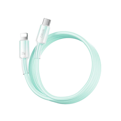 WiWU C062 Neolink USB-C to Lightning Silicone Cable, 1M Green