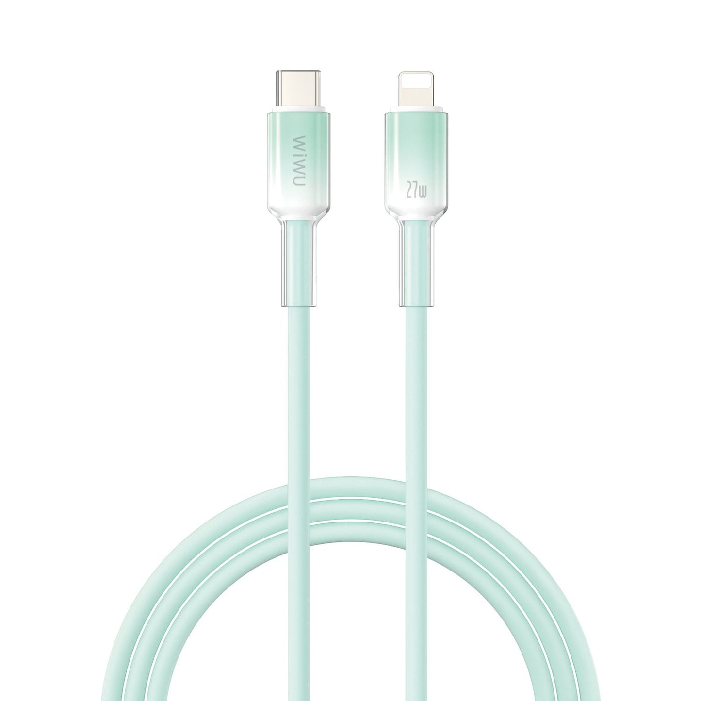 WiWU C062 Neolink USB-C to Lightning Silicone Cable, 1M Green