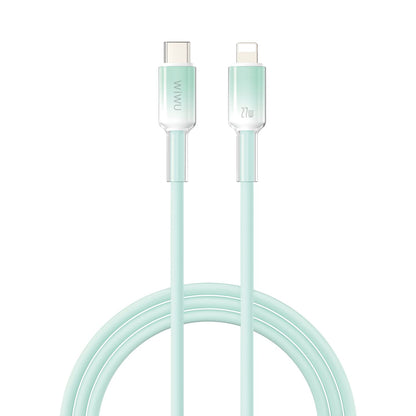 WiWU C062 Neolink USB-C to Lightning Silicone Cable, 1M Green