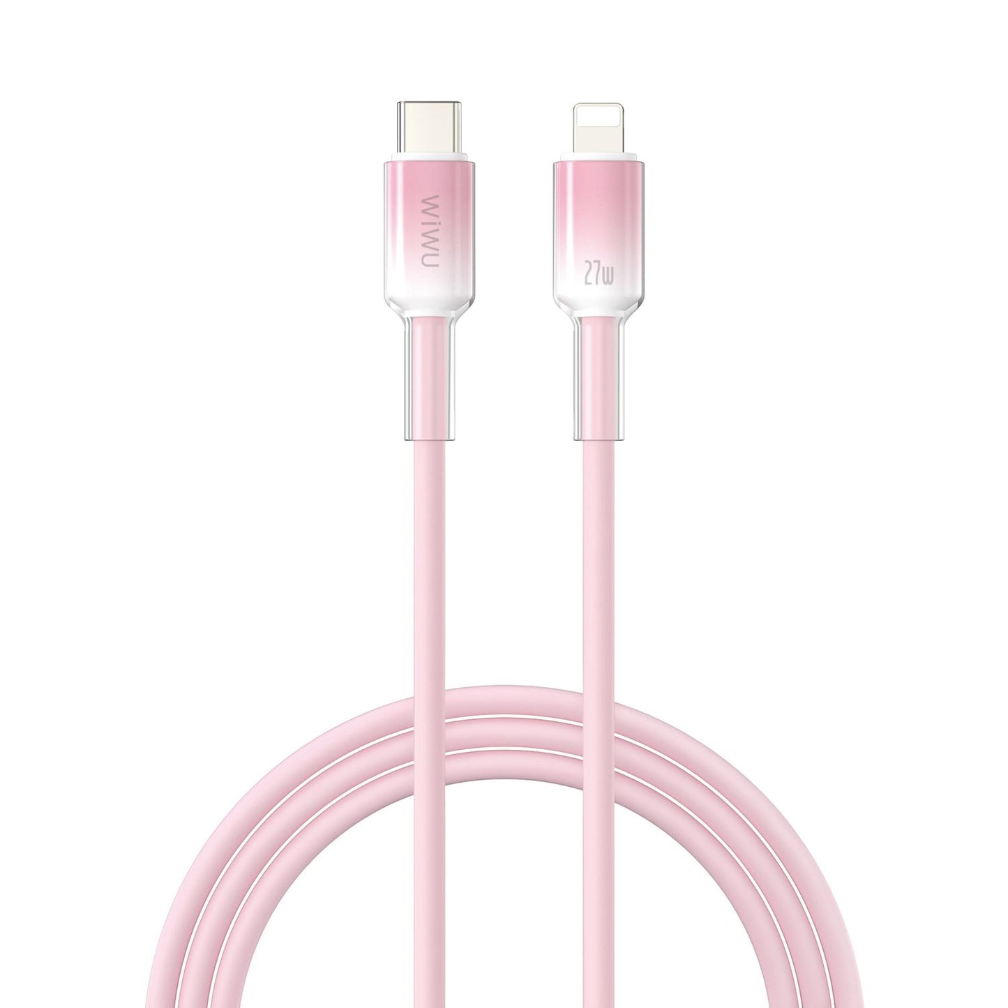 WiWU C062 Neolink USB-C to Lightning Silicone Cable, 1M Pink