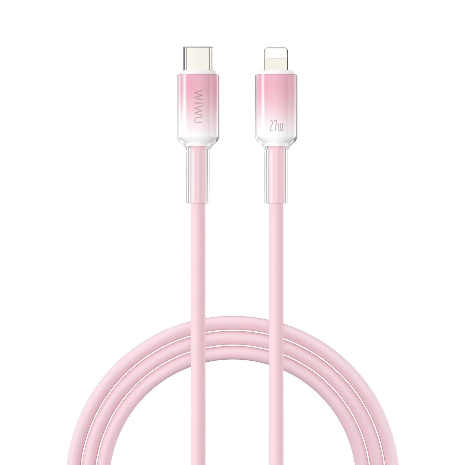 WiWU C062 Neolink USB-C to Lightning Silicone Cable, 1M Pink