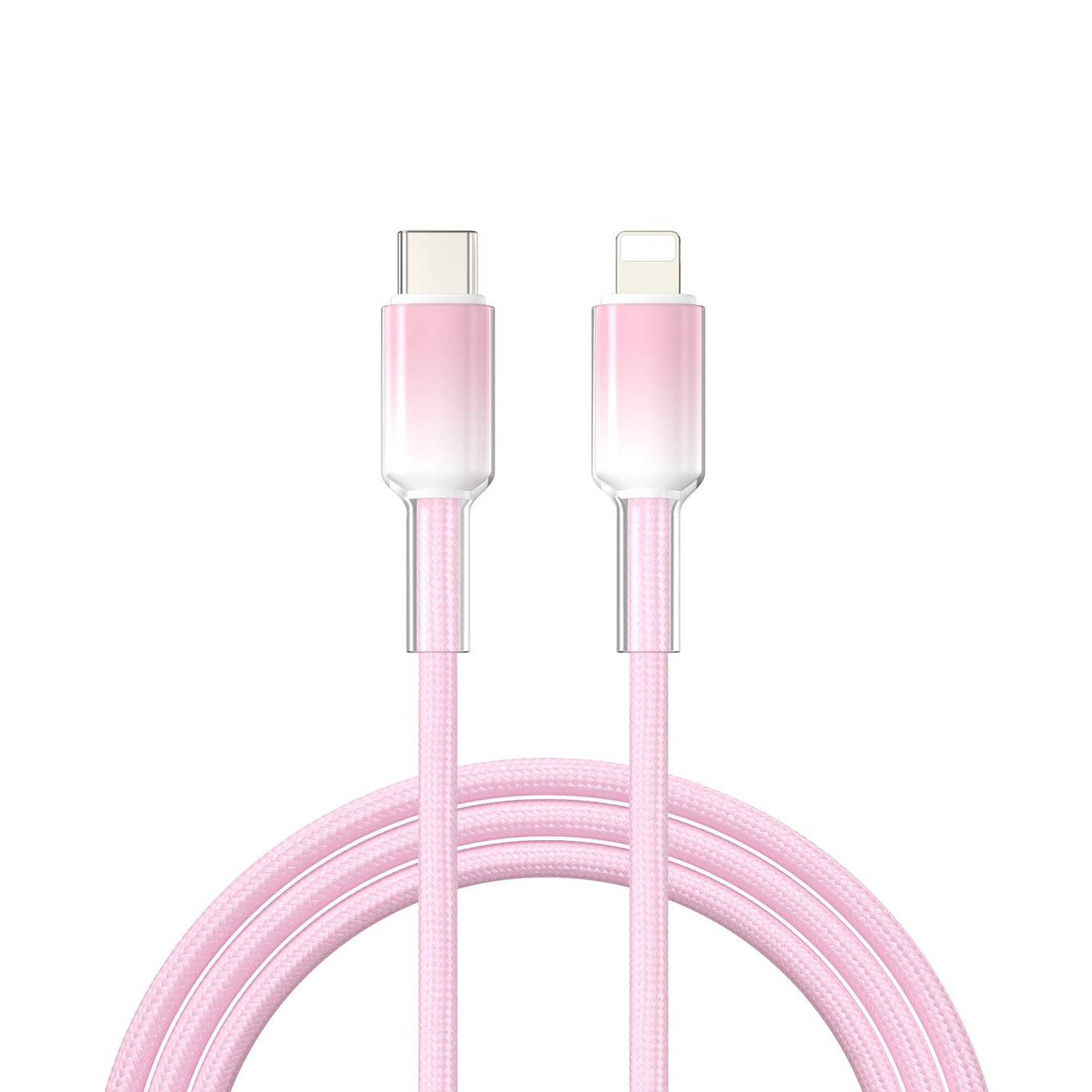 WiWU C064 Neolink USB-C to Lightning Braided Nylon Cable, 1M Pink
